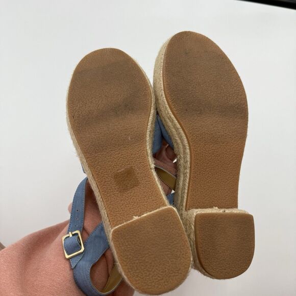 J. Crew Factory Espadrille Platform Heels Size 8 Summer - Picture 7 of 9